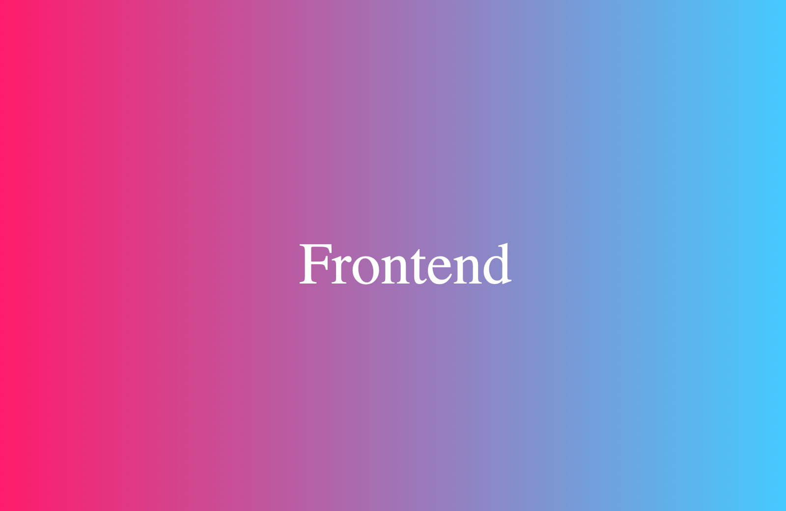 frontend